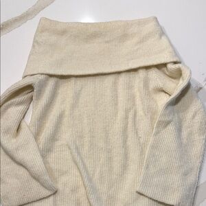 H&M Cream Off-Shoulder Sweater